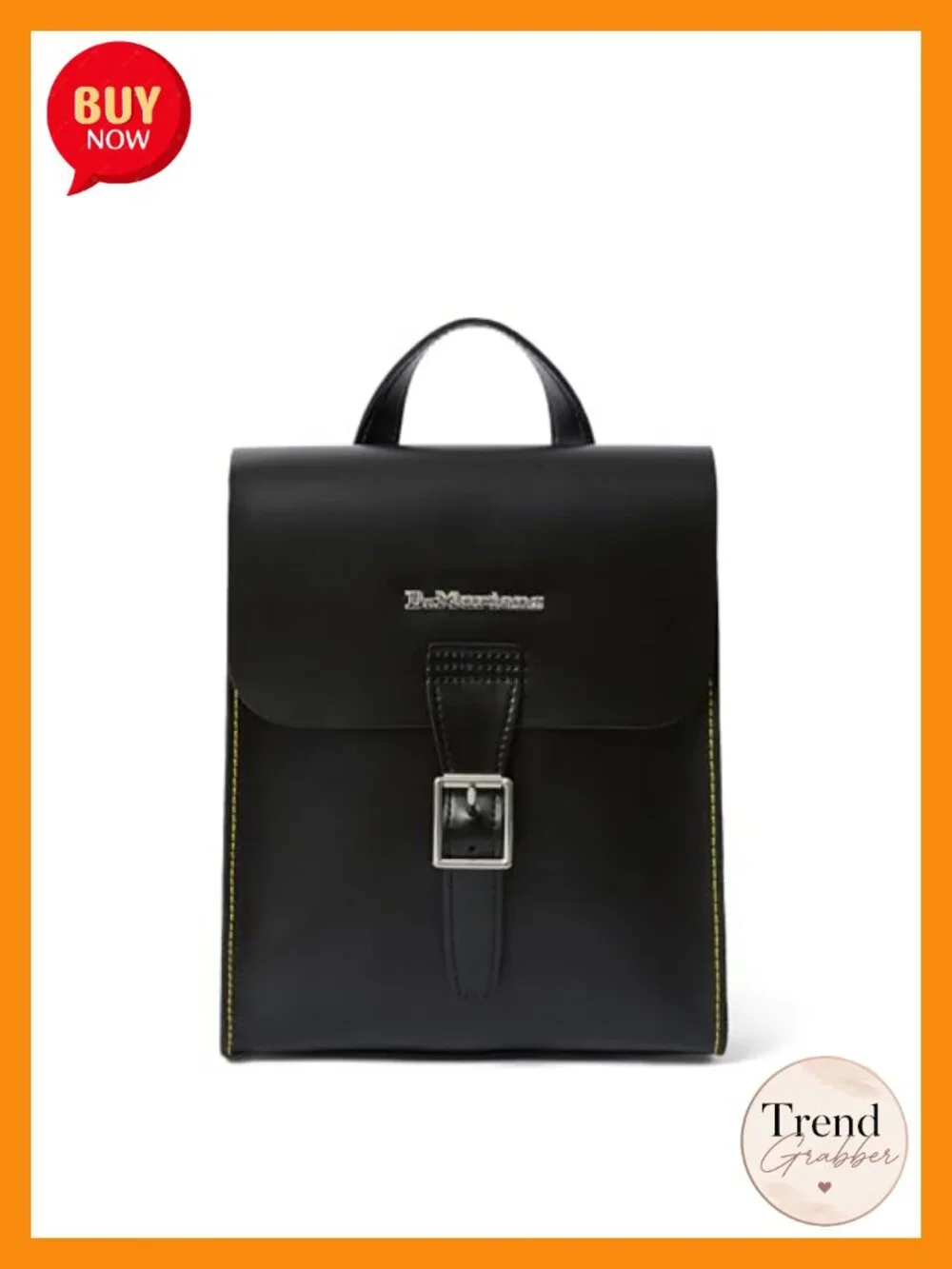 Leather Mini Box Backpack with Adjustable Straps and Interior Pockets